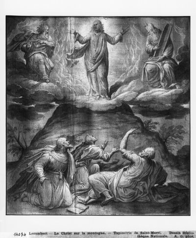 Vie du Christ, Transfiguration du Christ sur le mont Thabor, étude préparatoire pour une tapisserie pour l